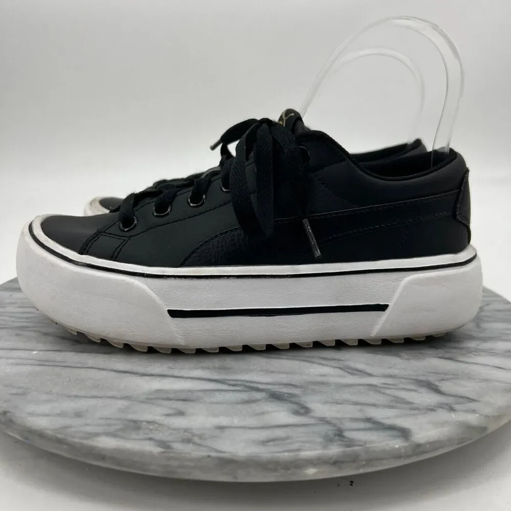 Puma Womens 6 Kaia Platform Sneaker Lace Up Round Toe Low Top Black Shoes 382706